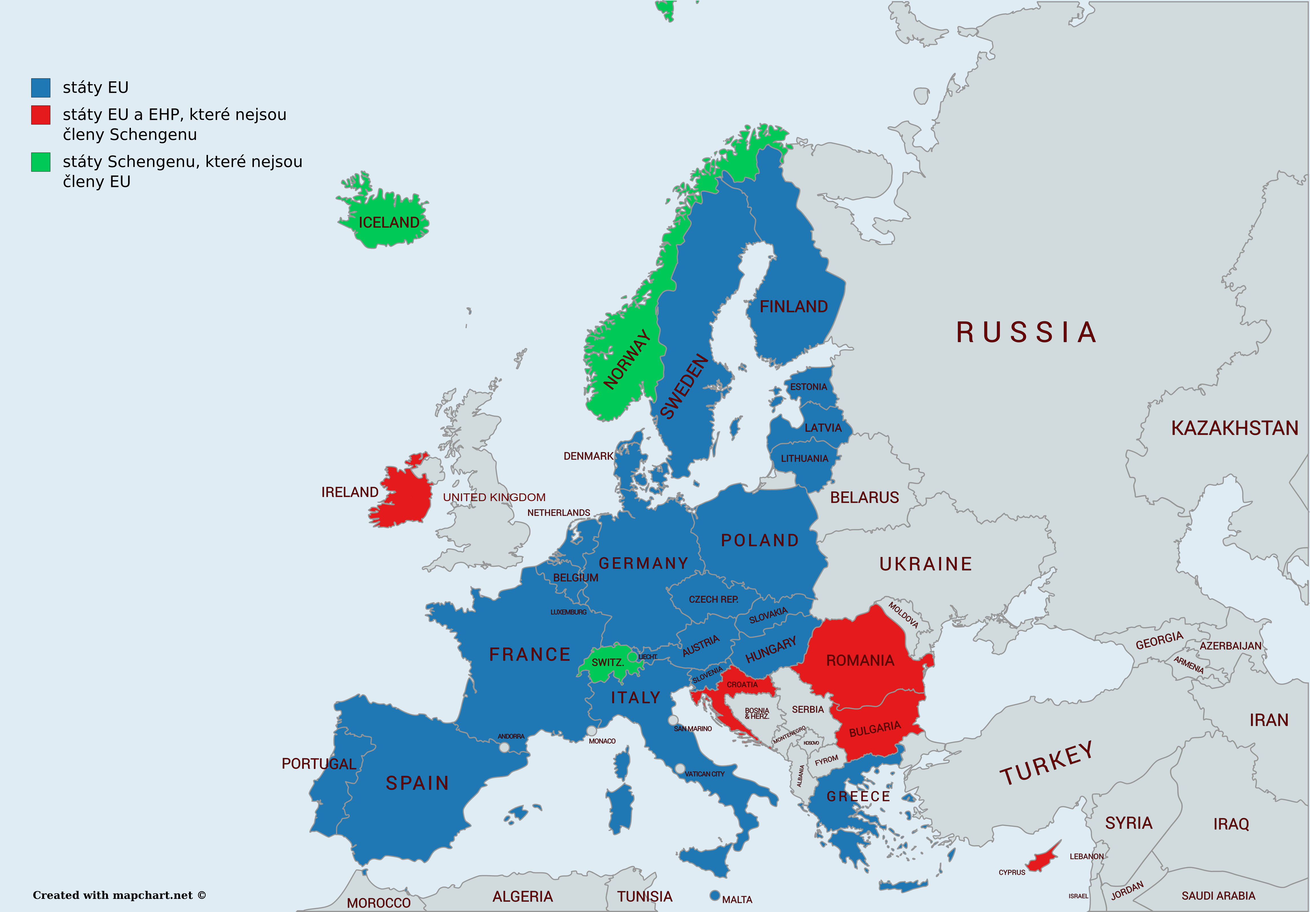 Evropská unie - Schengenský prostor 